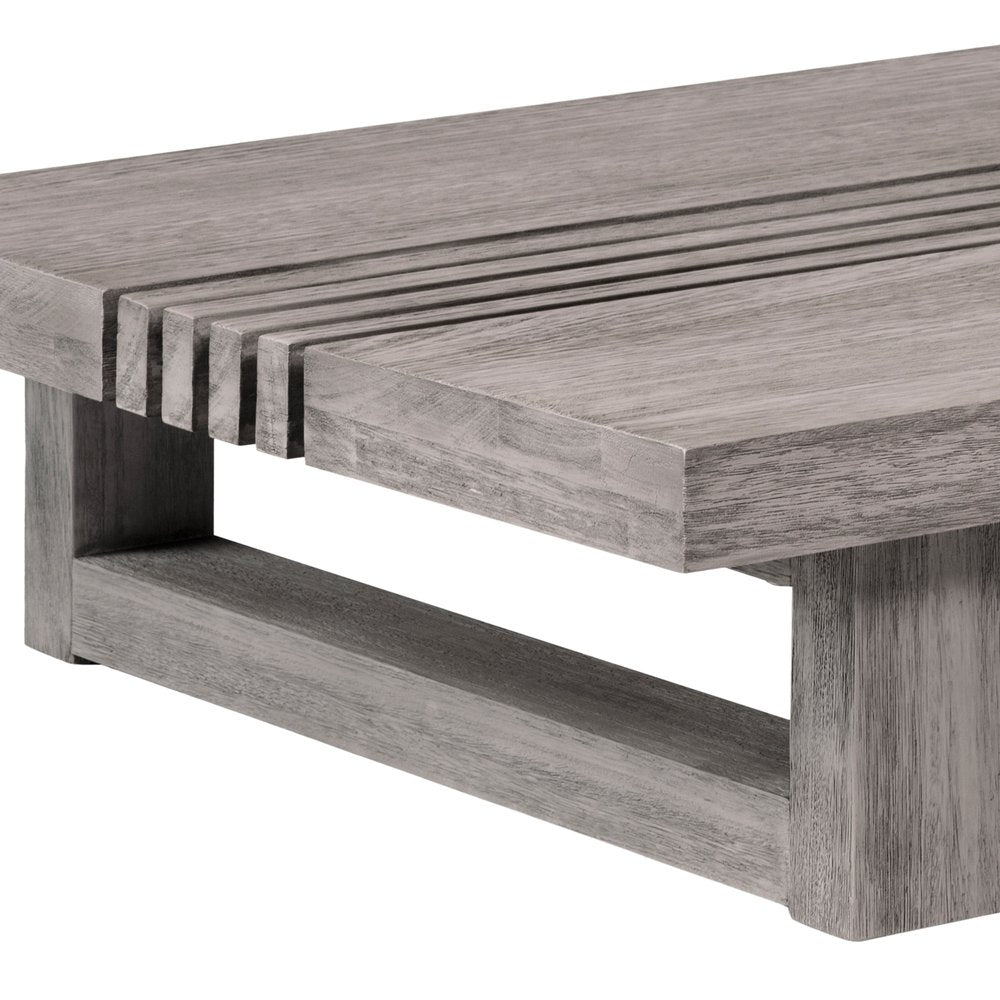 33" Gray Solid Wood Outdoor Coffee Table HomeRoots