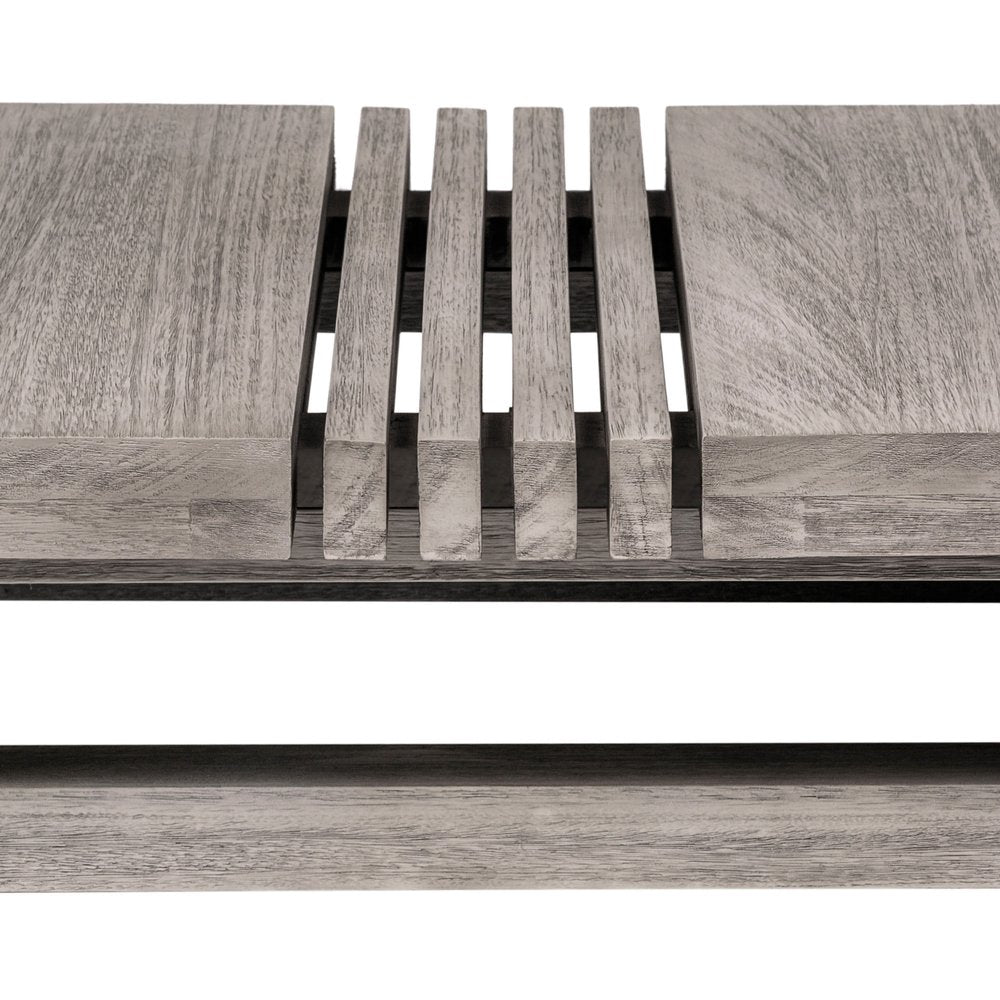 33" Gray Solid Wood Outdoor Coffee Table HomeRoots