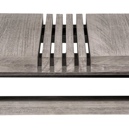 33" Gray Solid Wood Outdoor Coffee Table HomeRoots