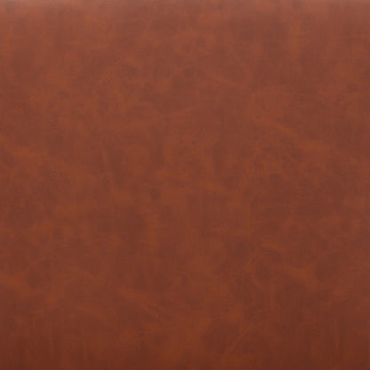 Set of Two 30" Brown And Black Faux Leather And Steel Low Back Bar Height Bar Chairs HomeRoots