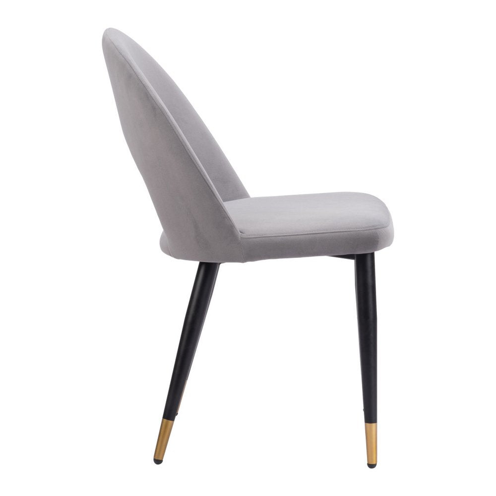 Set of Two Green Black and Gold Upholstered Velvet Open Back Dining Side Chairs — view 16