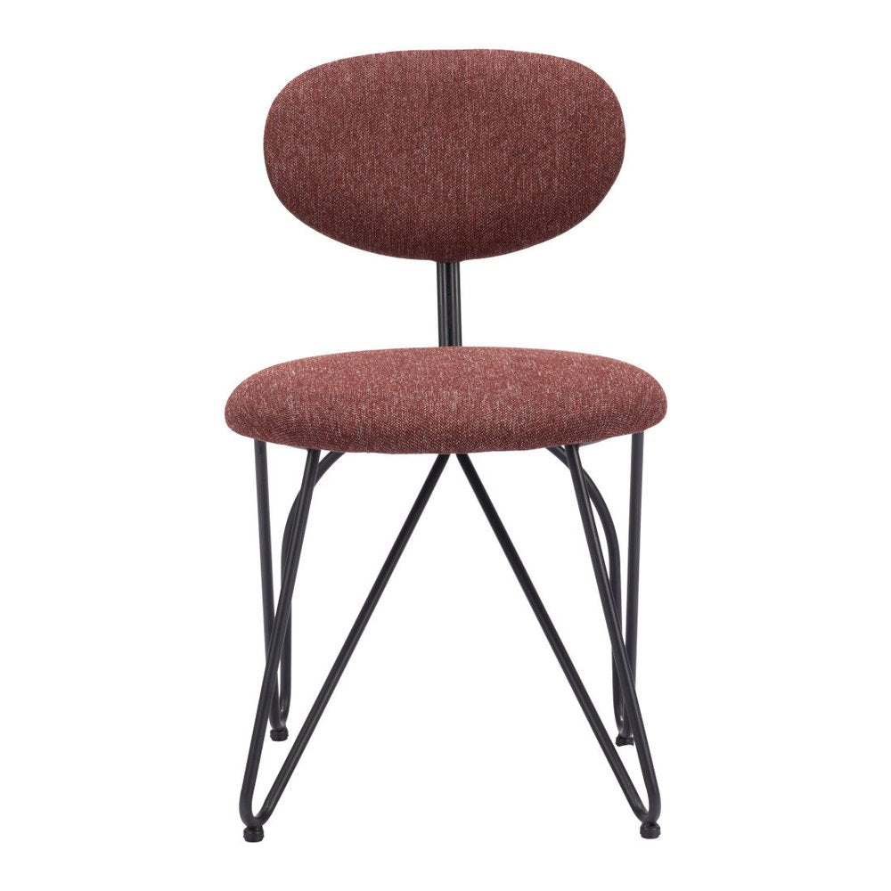 Set of Two Light Gray And Black Upholstery And Steel Dining Side Chairs — view 13
