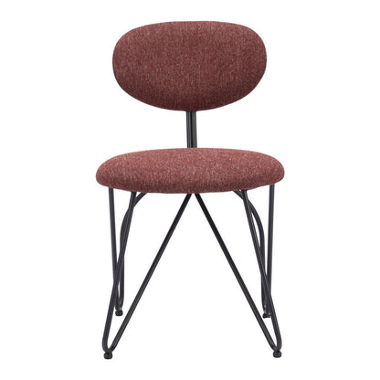 Set of Two Light Gray And Black Upholstery And Steel Dining Side Chairs HomeRoots