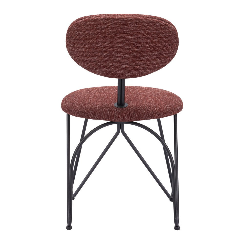 Set of Two Light Gray And Black Upholstery And Steel Dining Side Chairs — view 17