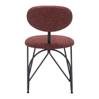 Set of Two Light Gray And Black Upholstery And Steel Dining Side Chairs HomeRoots