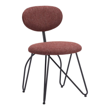 Set of Two Light Gray And Black Upholstery And Steel Dining Side Chairs HomeRoots