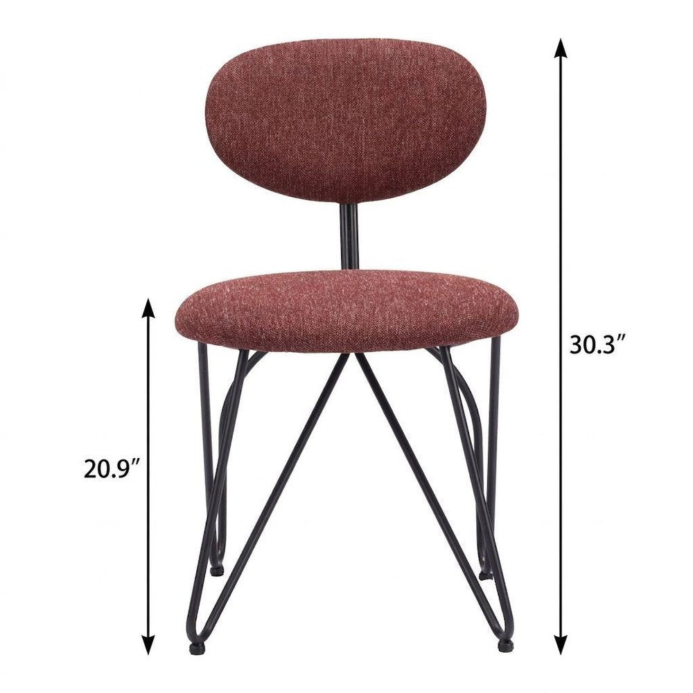 Set of Two Light Gray And Black Upholstery And Steel Dining Side Chairs HomeRoots
