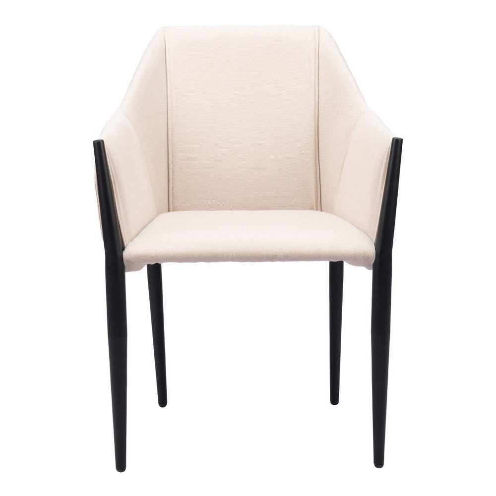 Set of Two Gray Slate Gray And Black Faux Leather And Steel Dining Arm Chairs HomeRoots