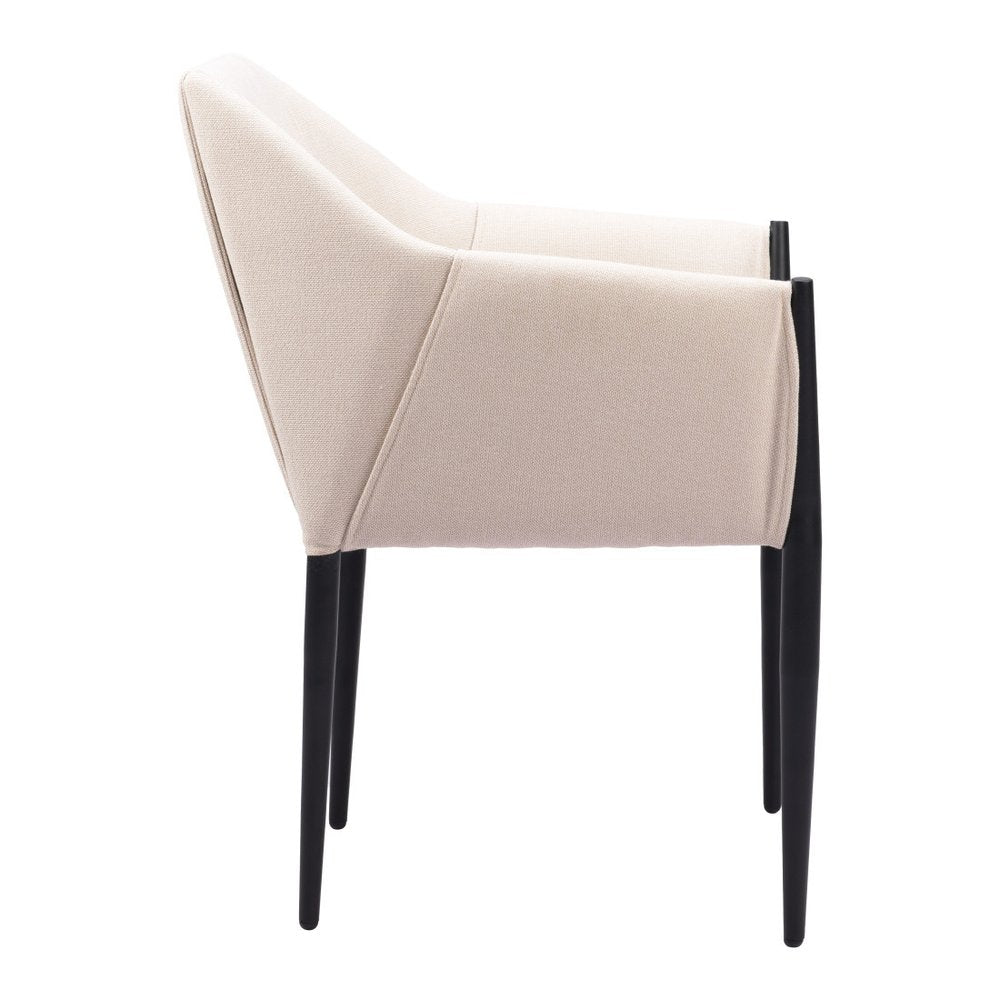 Set of Two Gray Slate Gray And Black Faux Leather And Steel Dining Arm Chairs HomeRoots