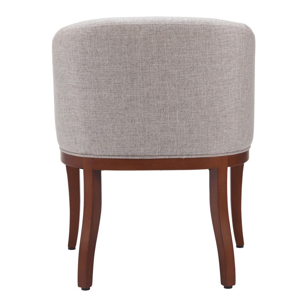 Gray And Brown Upholstery And Wood Dining Arm Chair HomeRoots