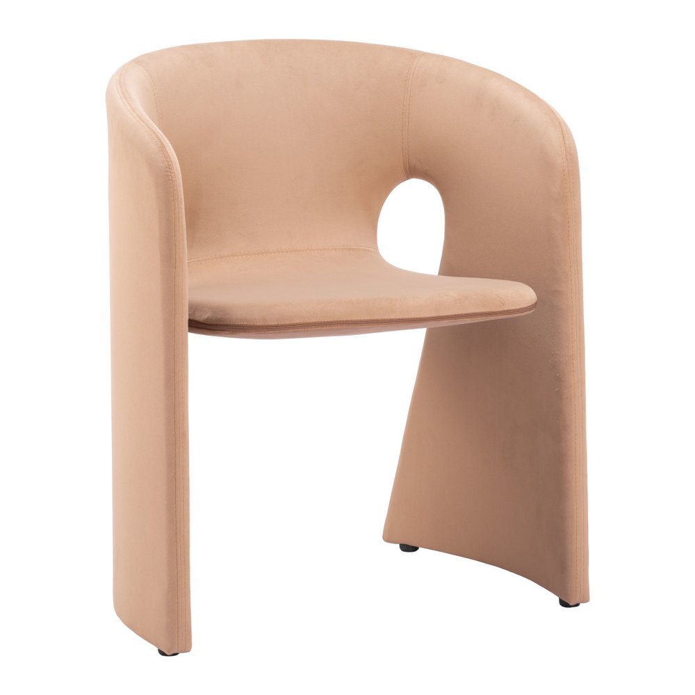 Slate Gray Fabric And Steel Partially Open Back Dining Arm Chair — view 5