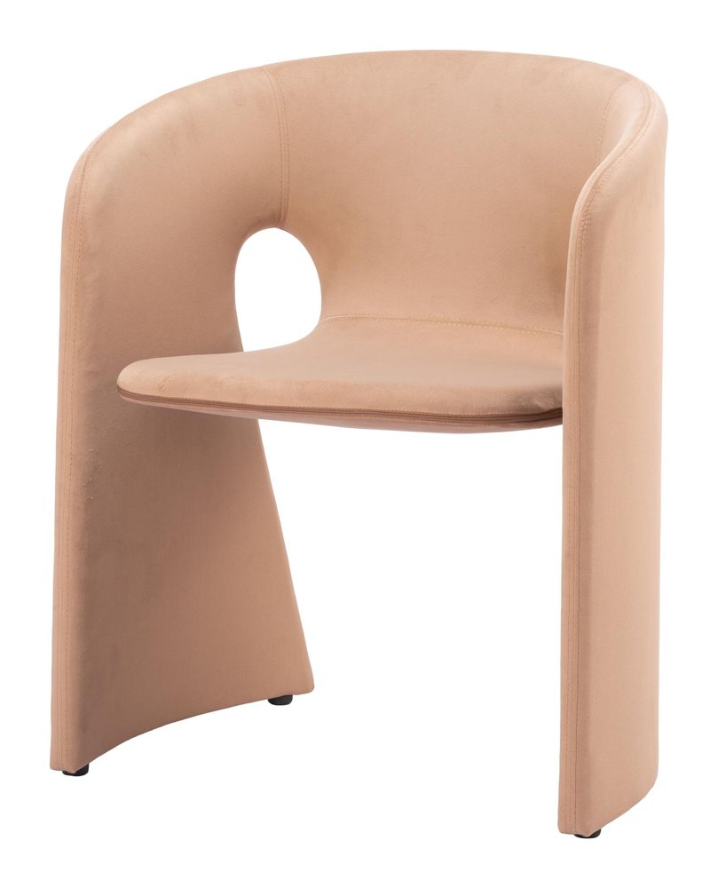 Slate Gray Fabric And Steel Partially Open Back Dining Arm Chair — view 1