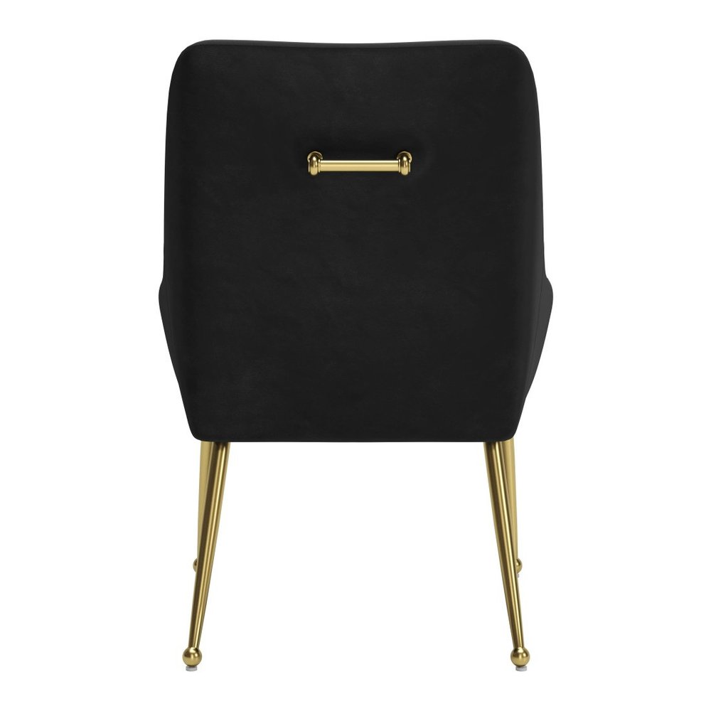 Black And Gold Velvet And Steel Dining Arm Chair HomeRoots