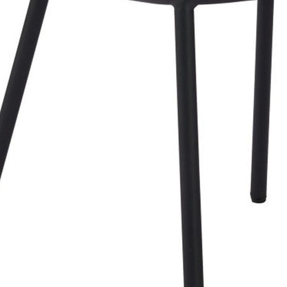 Ivory And Black Faux Shearling And Wood And Steel Dining Arm Chair HomeRoots