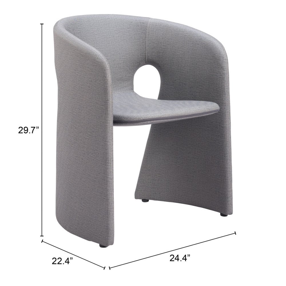 Gray Faux Leather Dining Arm Chair HomeRoots