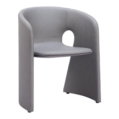 Gray Faux Leather Dining Arm Chair HomeRoots