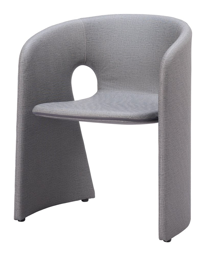 Gray Faux Leather Dining Arm Chair HomeRoots