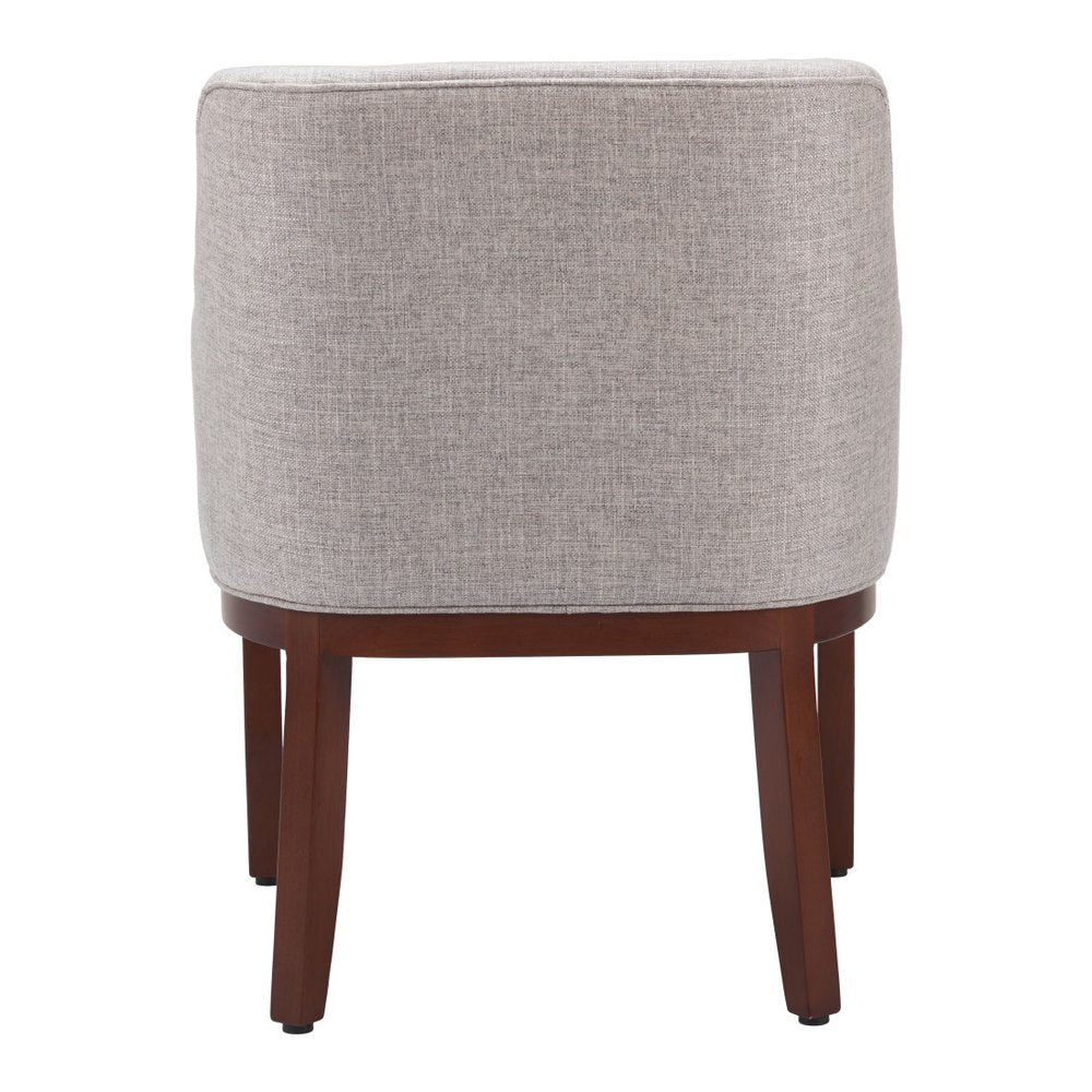 Gray And Brown Upholstery And Wood Dining Arm Chair HomeRoots