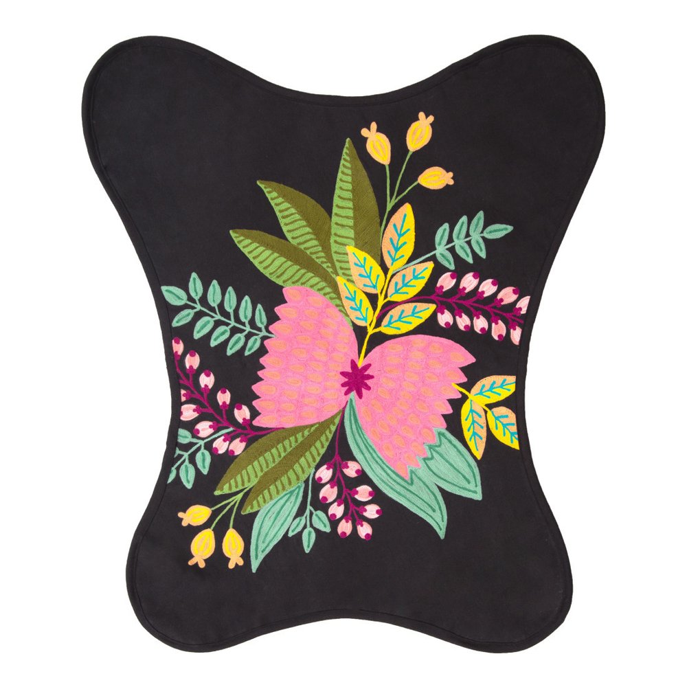 26" Black Tropical Butterfly Chair HomeRoots