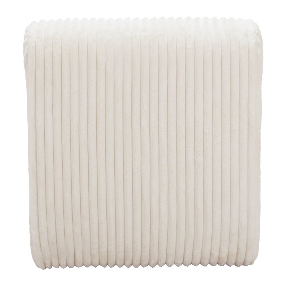 26" White Corduroy And Upholstered Lounge Chair HomeRoots