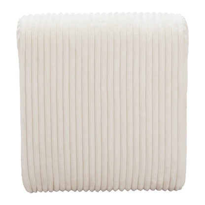 26" White Corduroy And Upholstered Lounge Chair HomeRoots