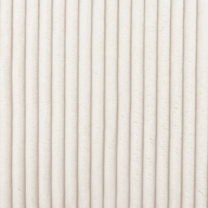 26" White Corduroy And Upholstered Lounge Chair HomeRoots
