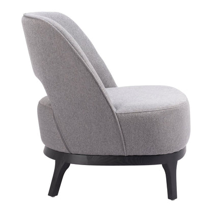 26" Gray And Black Upholstered Lounge Chair HomeRoots