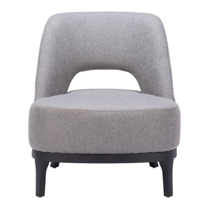 26" Gray And Black Upholstered Lounge Chair HomeRoots