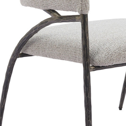 28" Gray And Black Upholstered Arm Chair HomeRoots