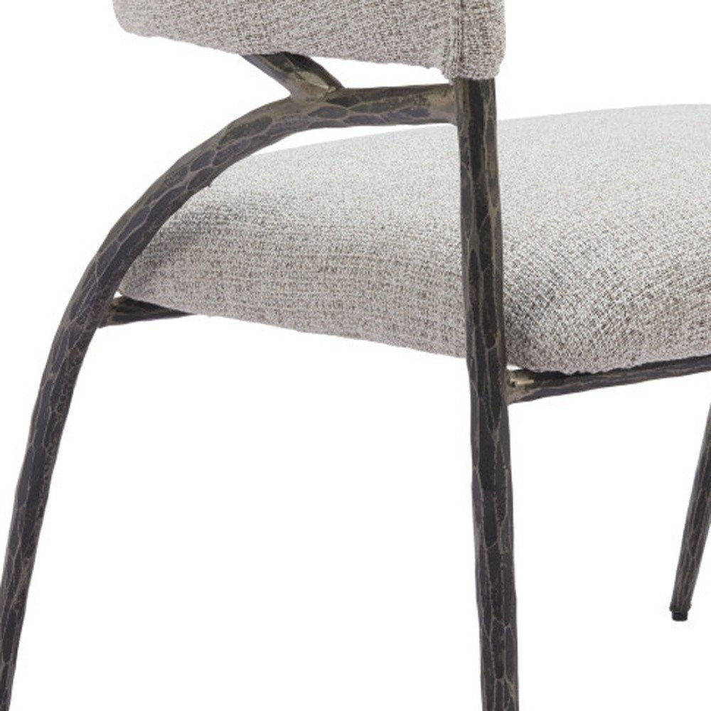 28" Gray And Black Upholstered Arm Chair HomeRoots