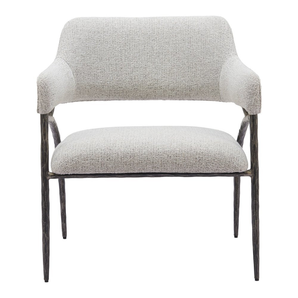 28" Gray And Black Upholstered Arm Chair HomeRoots