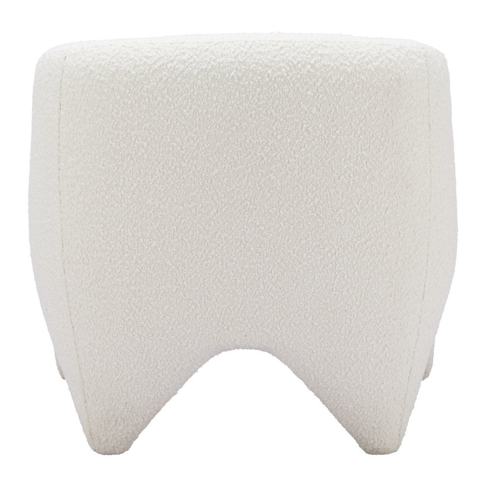 30" White Faux Shearling And Upholstered Arm Chair HomeRoots