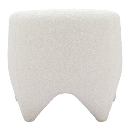 30" White Faux Shearling And Upholstered Arm Chair HomeRoots