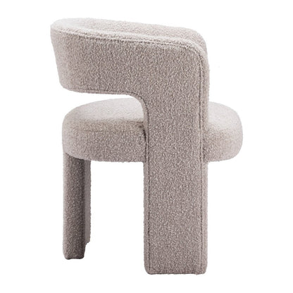 27" Beige Faux Shearling And Upholstered Arm Chair HomeRoots
