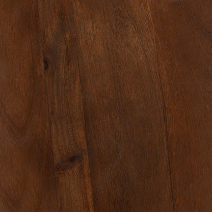 18" Walnut Solid Wood Round Pedestal End Table HomeRoots