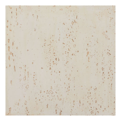 20" Beige Faux Stone Square End Table HomeRoots