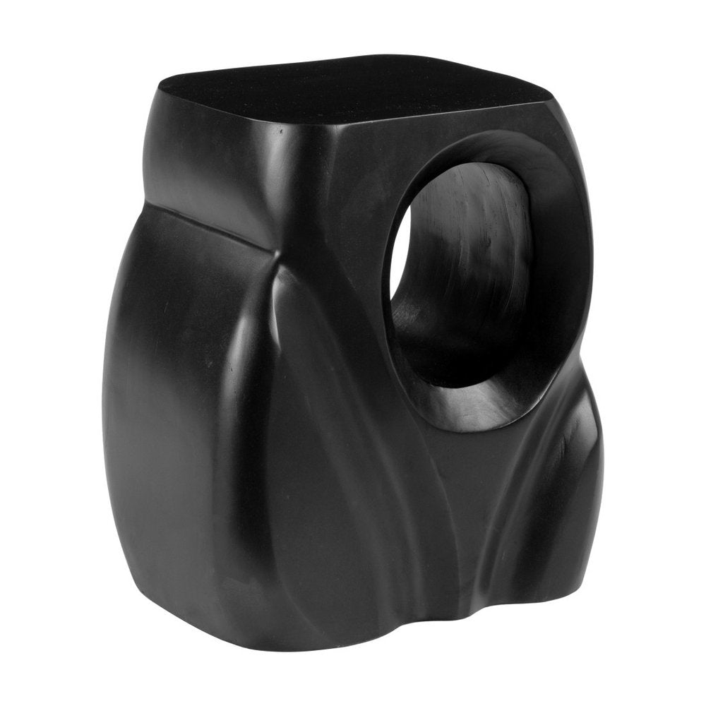 16" Black Solid Wood Figurine End Table HomeRoots