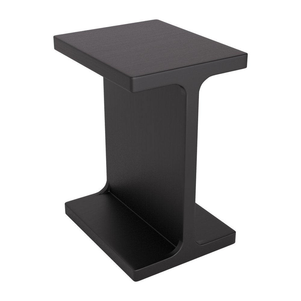 20" Black Solid Wood Pedestal End Table HomeRoots