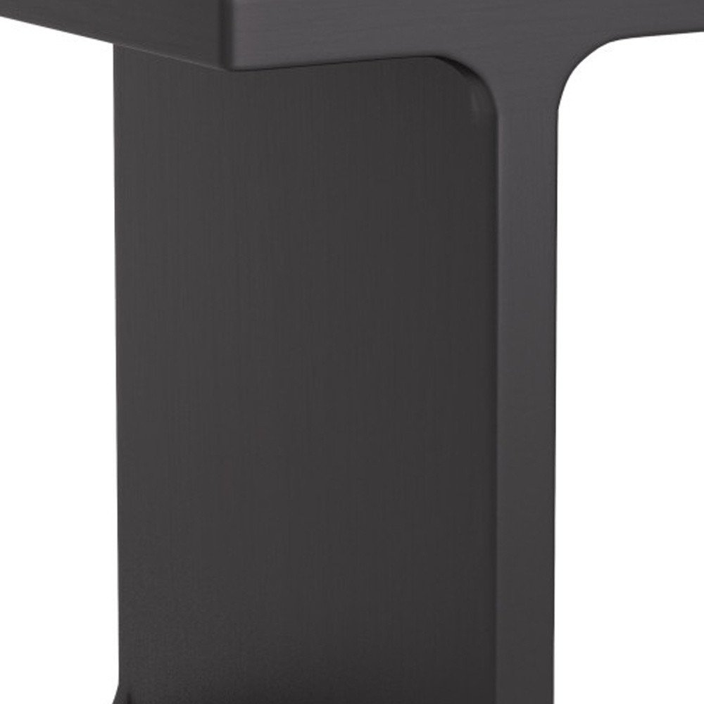 20" Black Solid Wood Pedestal End Table HomeRoots