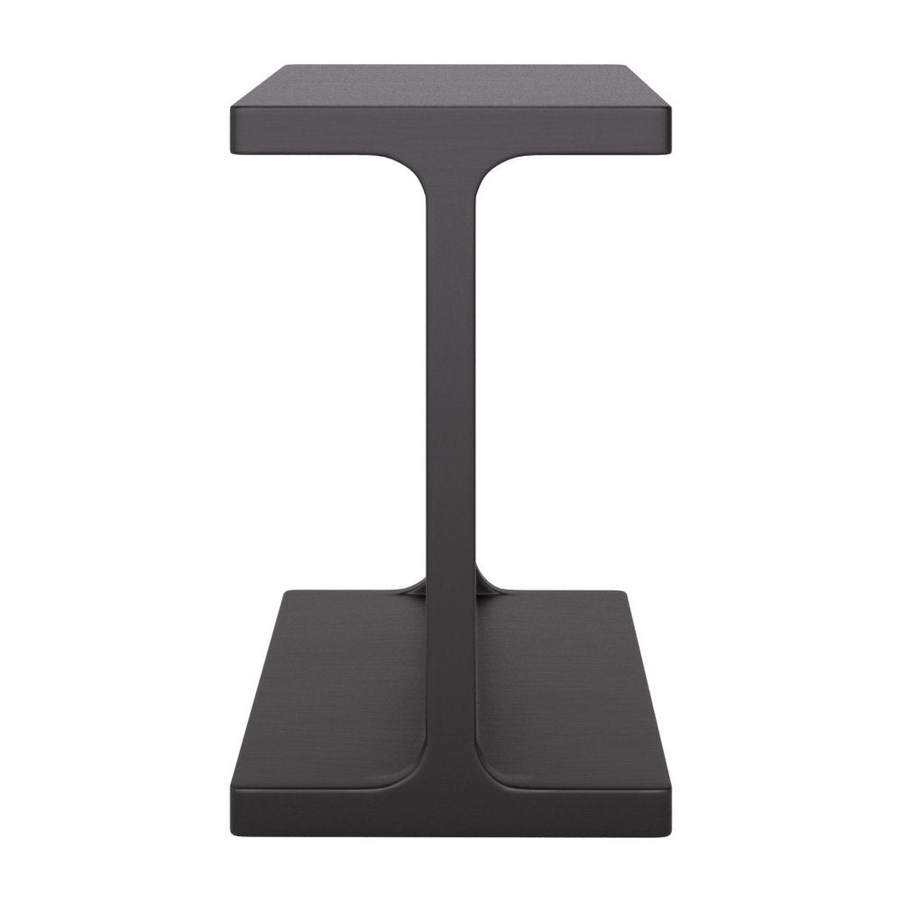 20" Black Solid Wood Pedestal End Table HomeRoots