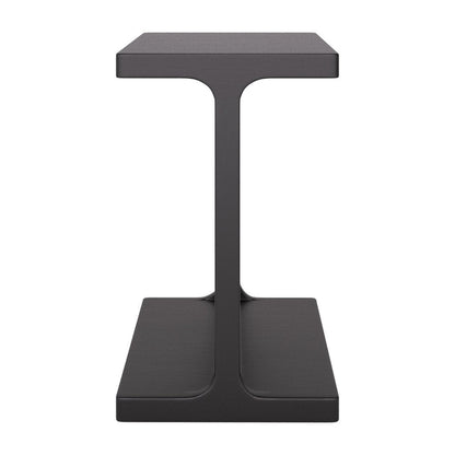 20" Black Solid Wood Pedestal End Table HomeRoots