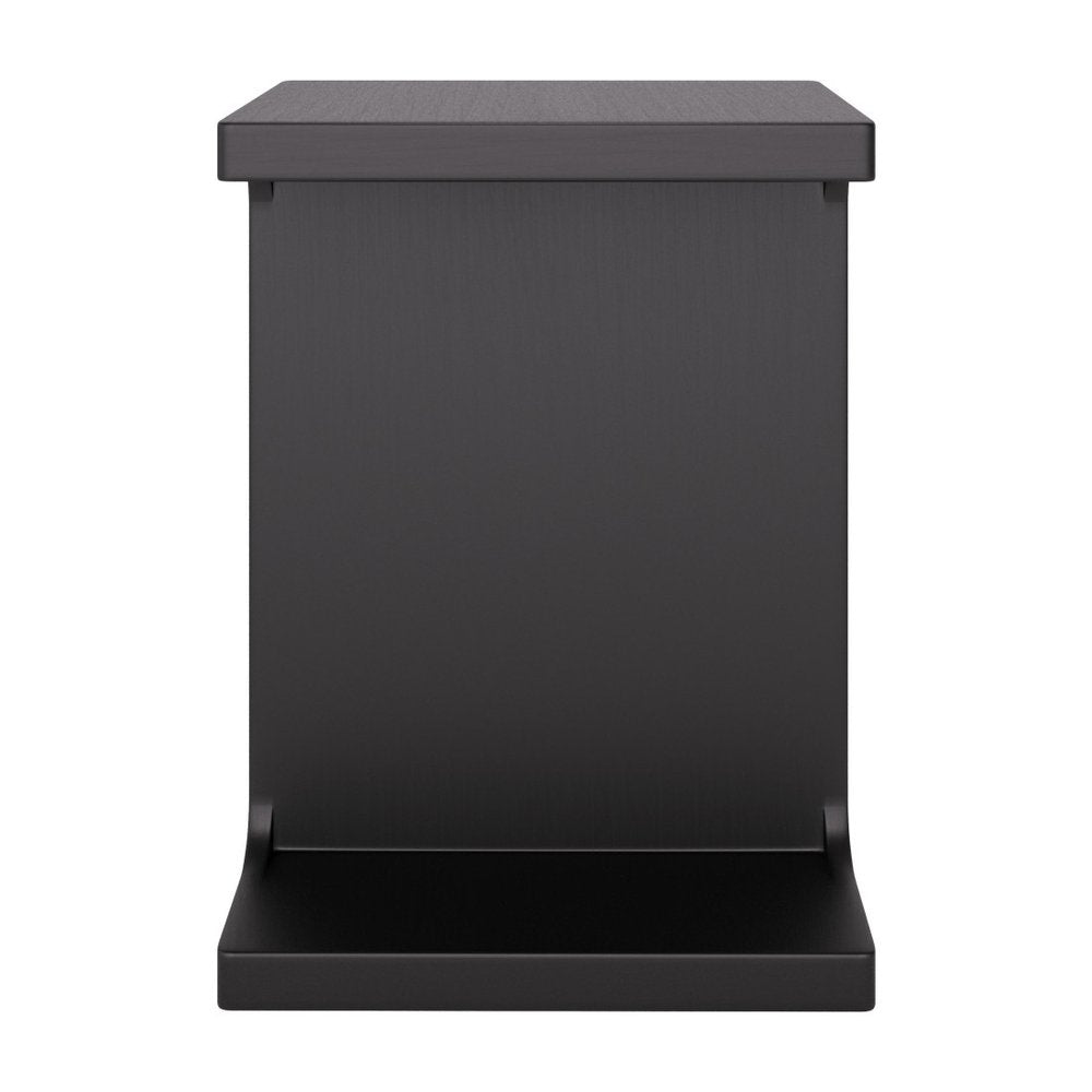 20" Black Solid Wood Pedestal End Table HomeRoots
