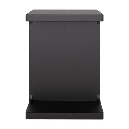 20" Black Solid Wood Pedestal End Table HomeRoots