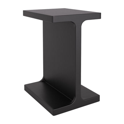 20" Black Solid Wood Pedestal End Table HomeRoots