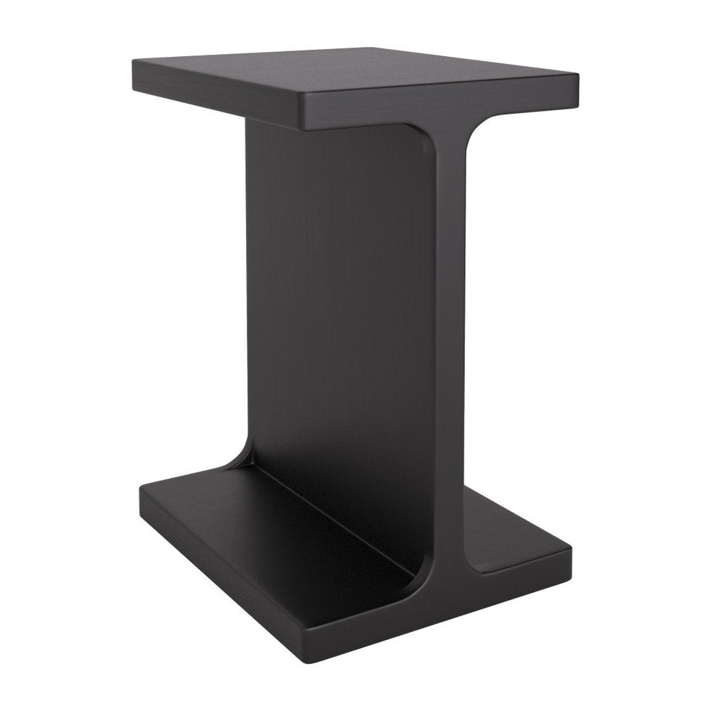 20" Black Solid Wood Pedestal End Table HomeRoots