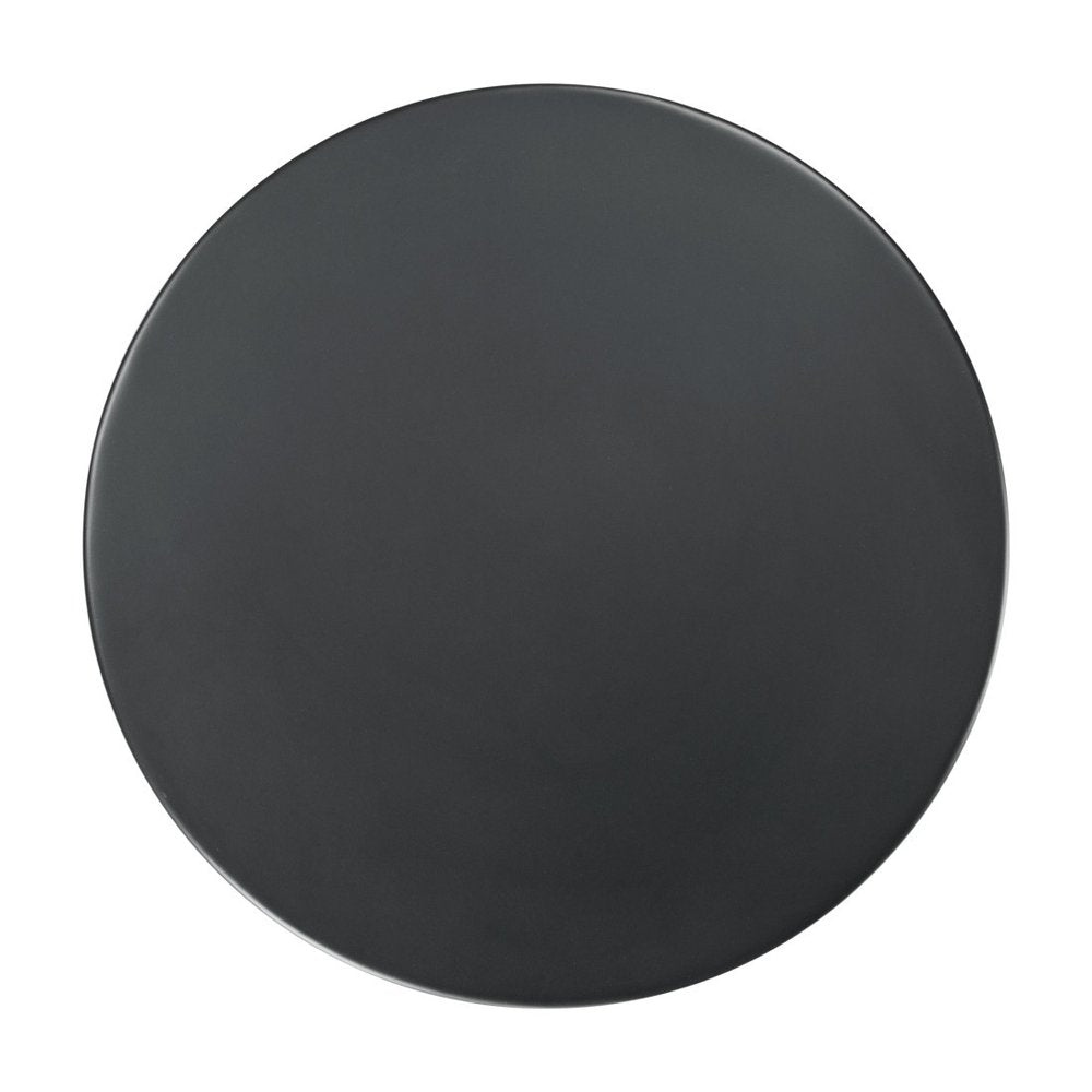 20" Black Iron Round Pedestal End Table HomeRoots