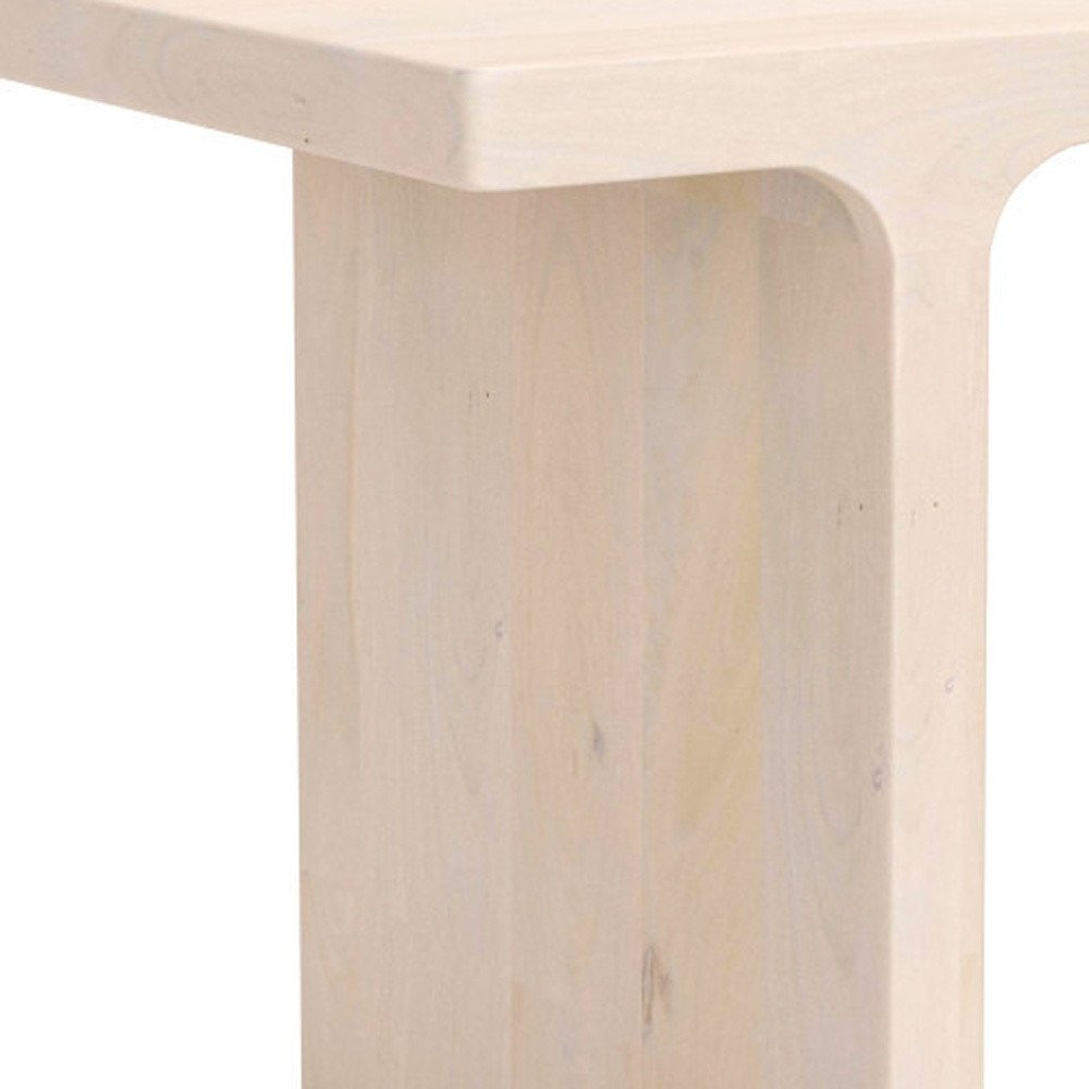 20" Natural Solid Wood Pedestal End Table HomeRoots