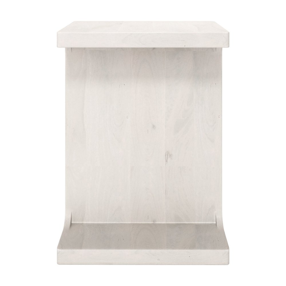 20" Natural Solid Wood Pedestal End Table HomeRoots