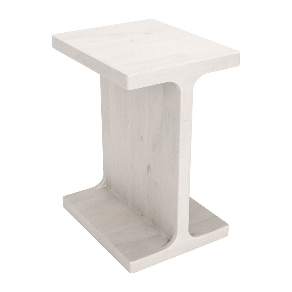 20" Natural Solid Wood Pedestal End Table HomeRoots