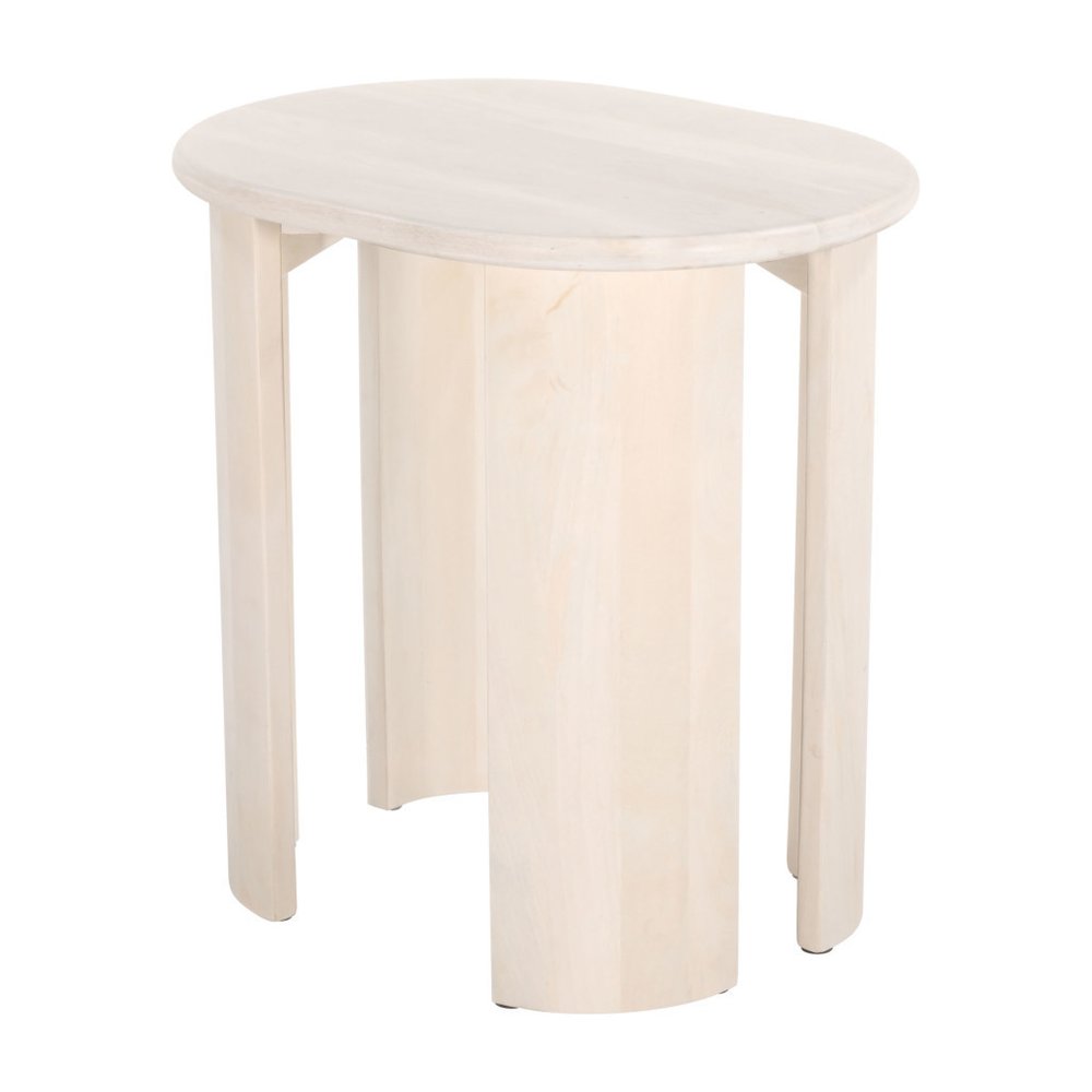 24" Natural Solid Wood Oval End Table HomeRoots